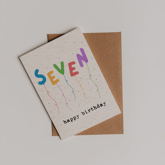 Seventh Birthday Balloons