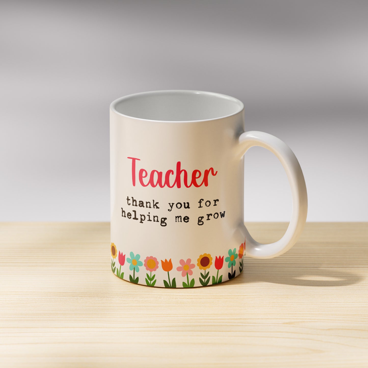 Teacher Flowers Mug