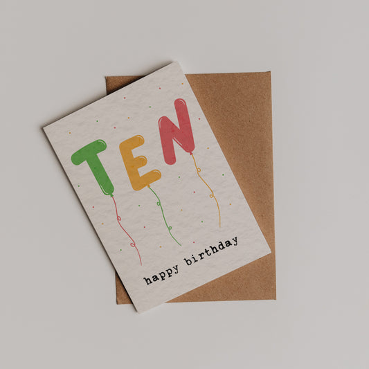 Tenth Birthday Balloons