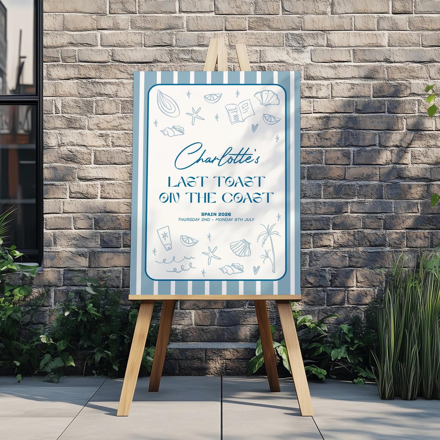 Toast on the Coast Hen Party Sign