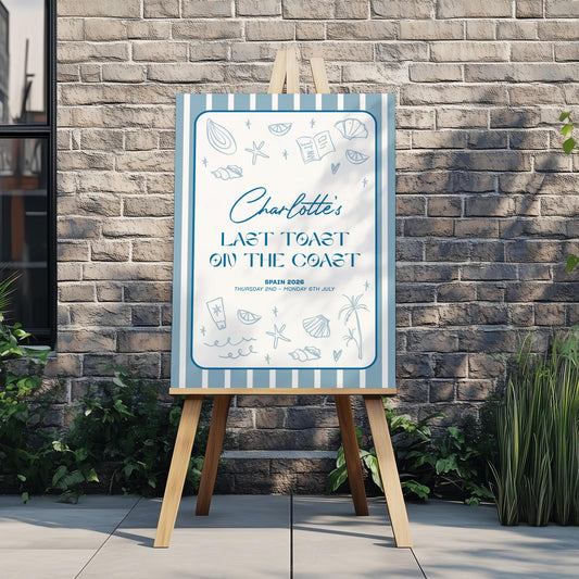 Toast on the Coast Hen Party Sign