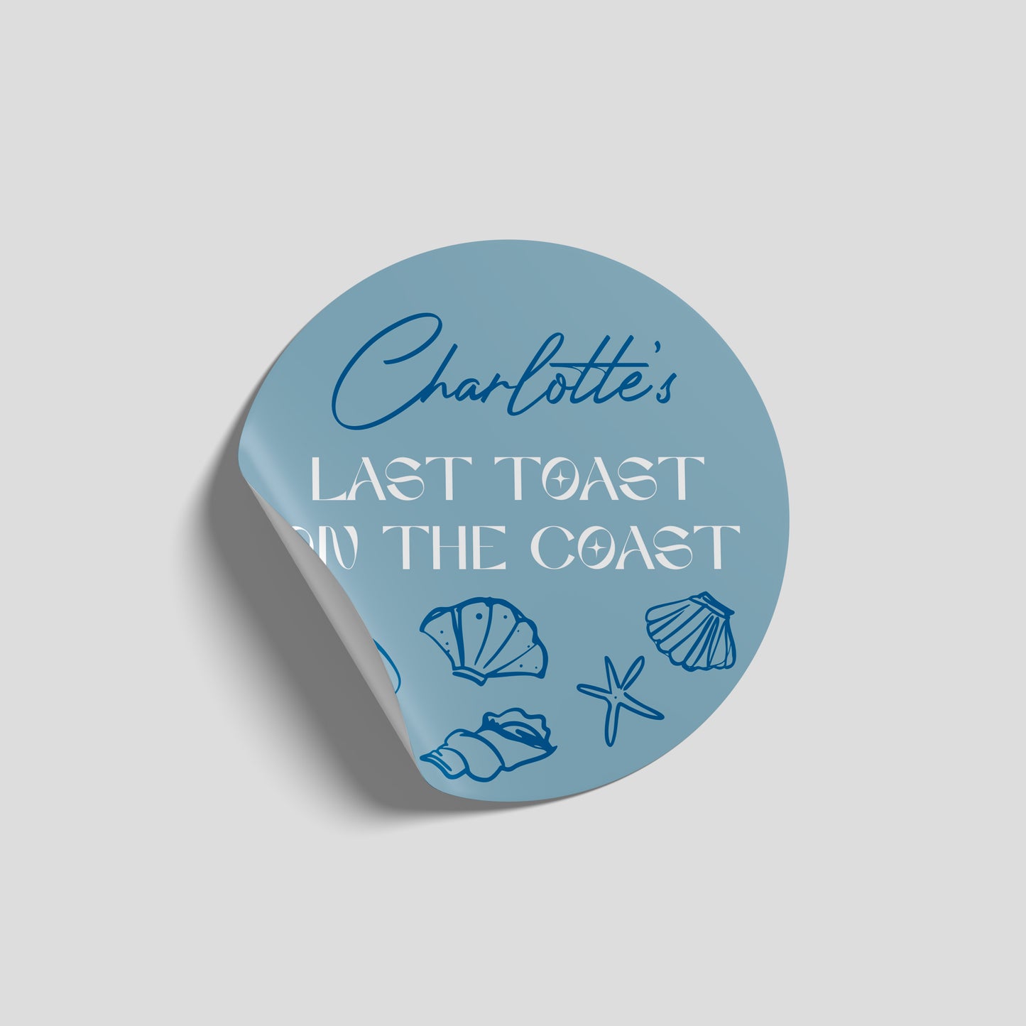 Toast on the Coast Hen Party Sticker Sheet