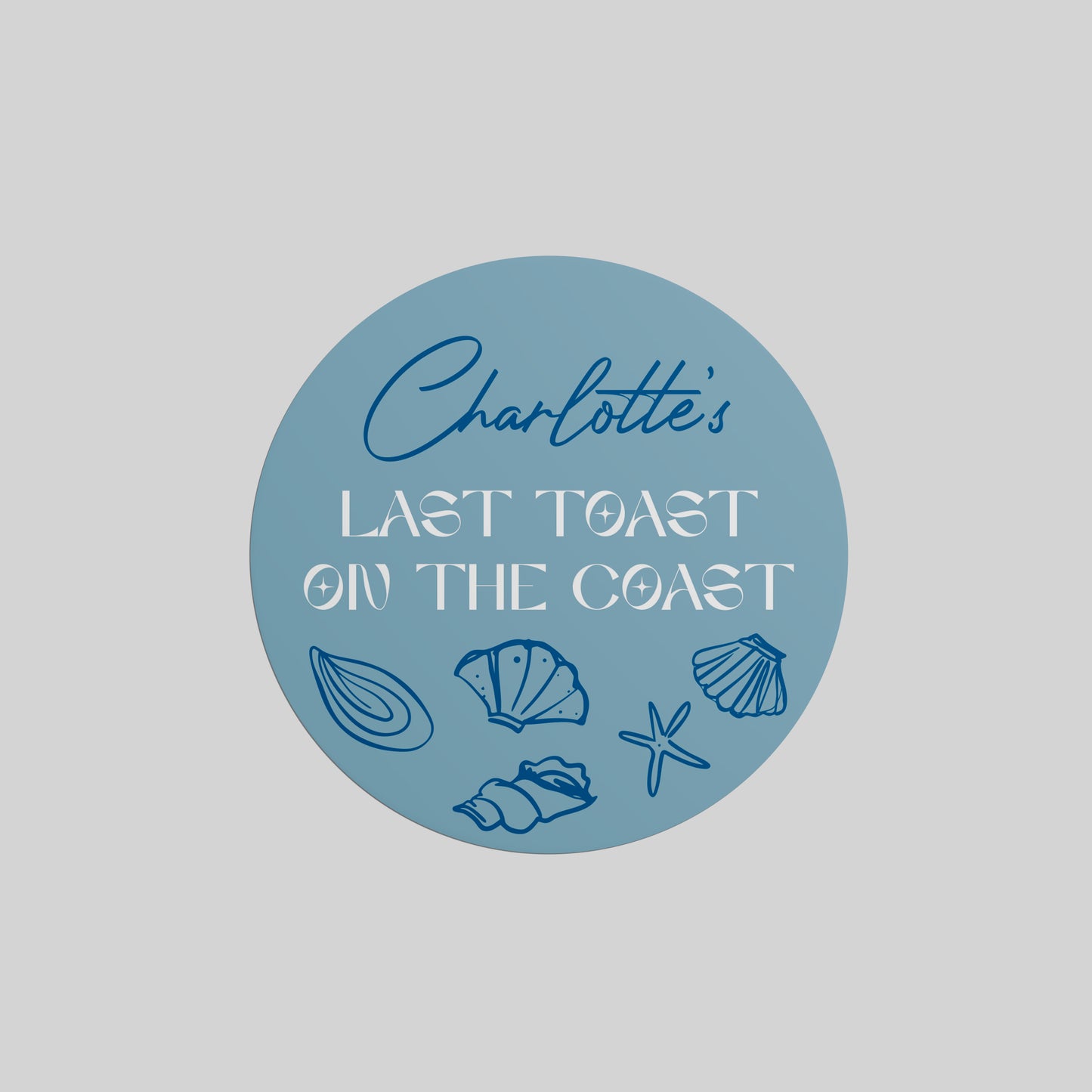 Toast on the Coast Hen Party Sticker Sheet