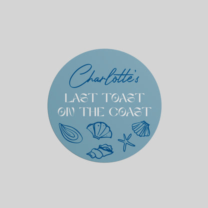 Toast on the Coast Hen Party Sticker Sheet