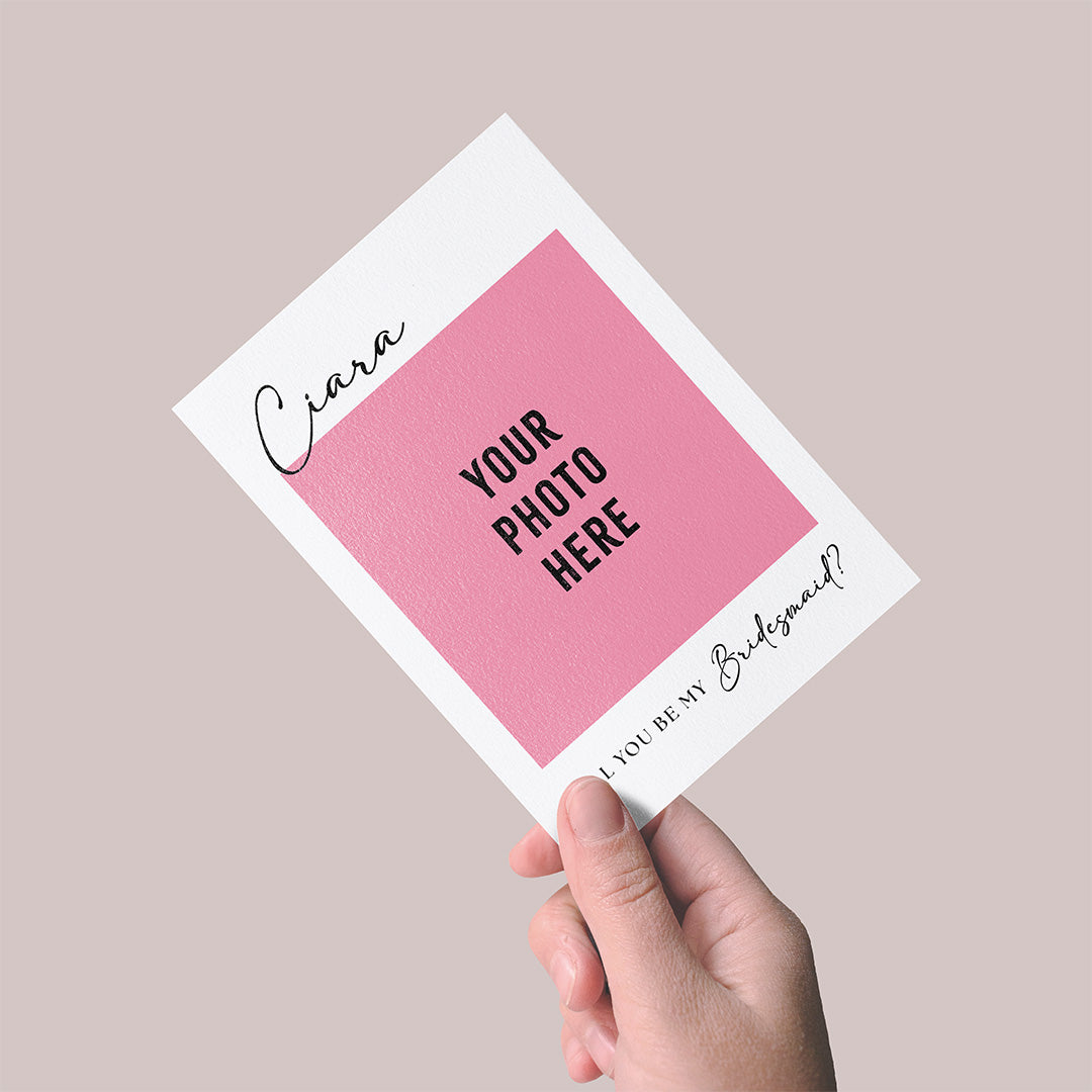 Will you be my Bridesmaid? Black & White Proposal Card