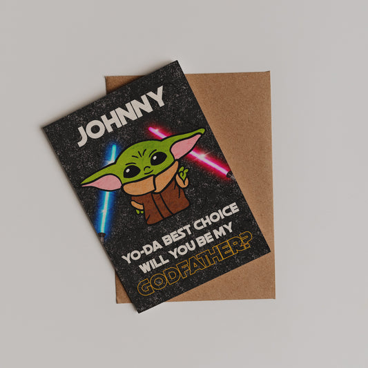 Yo-da Best Choice Godfather Proposal Card