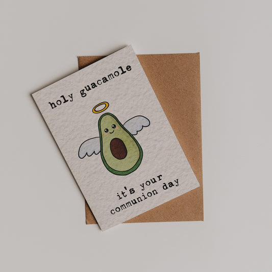 Holy Guacamole Communion Card
