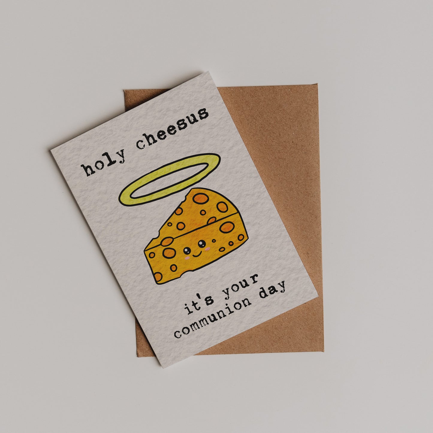 Holy Cheesus Communion Card