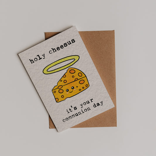 Holy Cheesus Communion Card