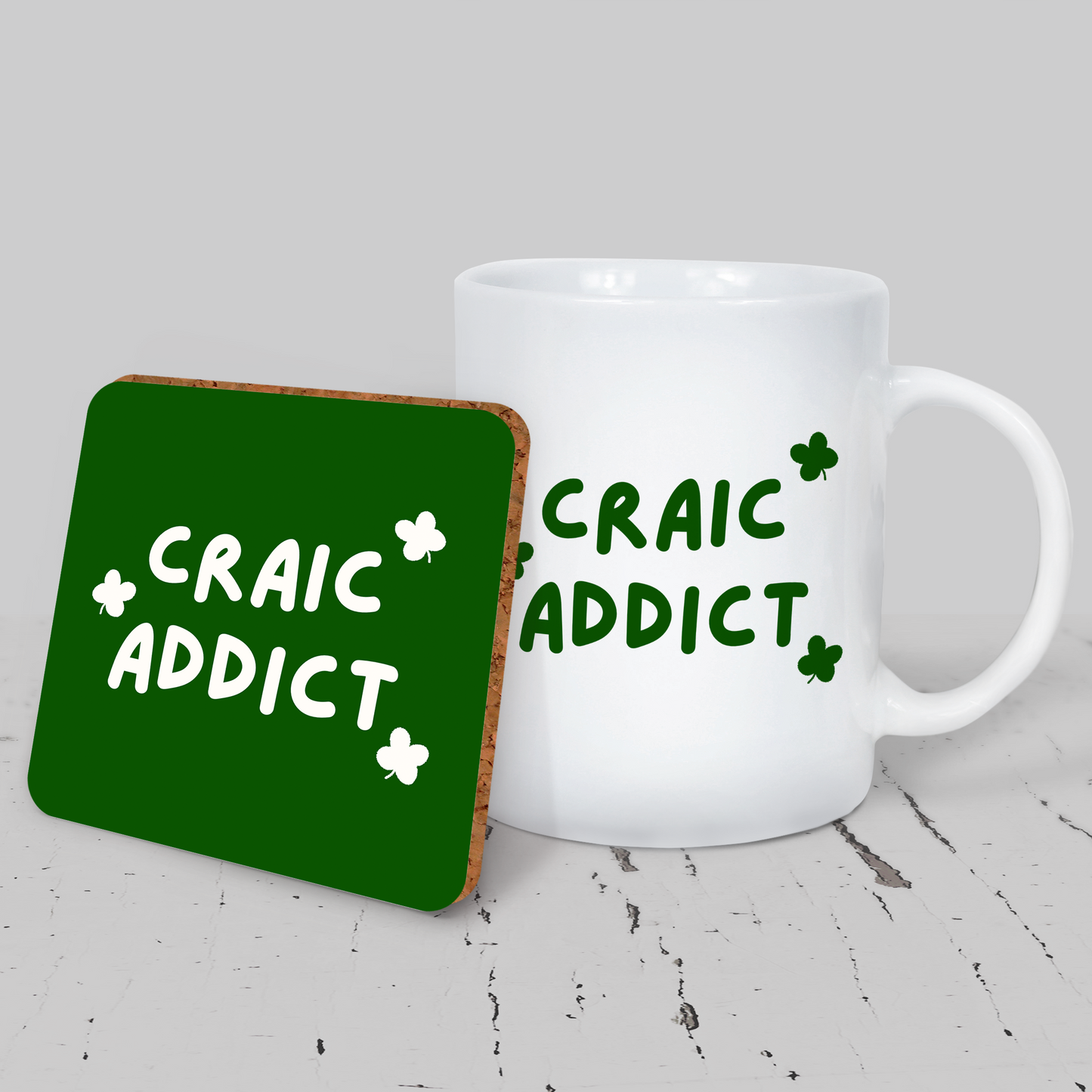 Craic Addict Mug & Coaster Set