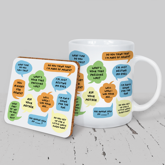 Irish Daddy Sayings Mug & Coaster Set