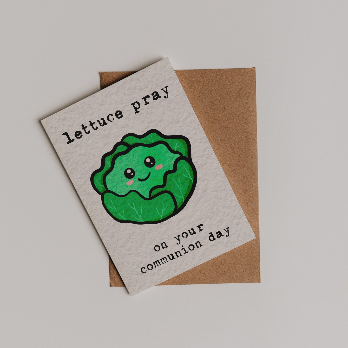 Lettuce Pray Communion Card