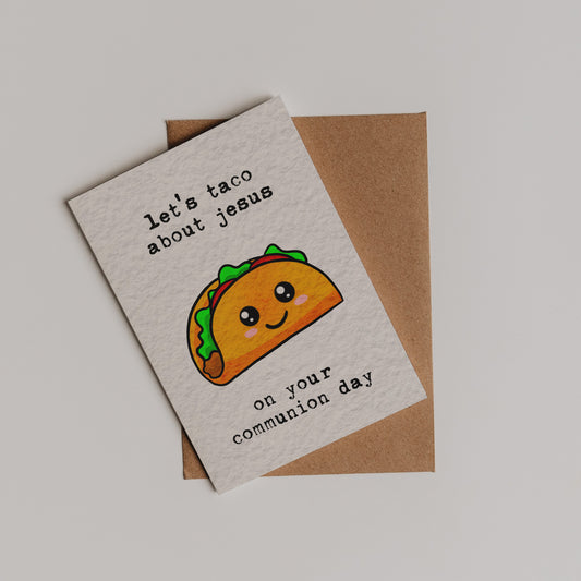 Taco Communion Card